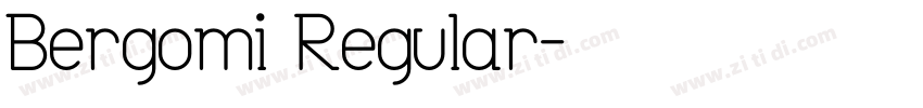 Bergomi Regular字体转换